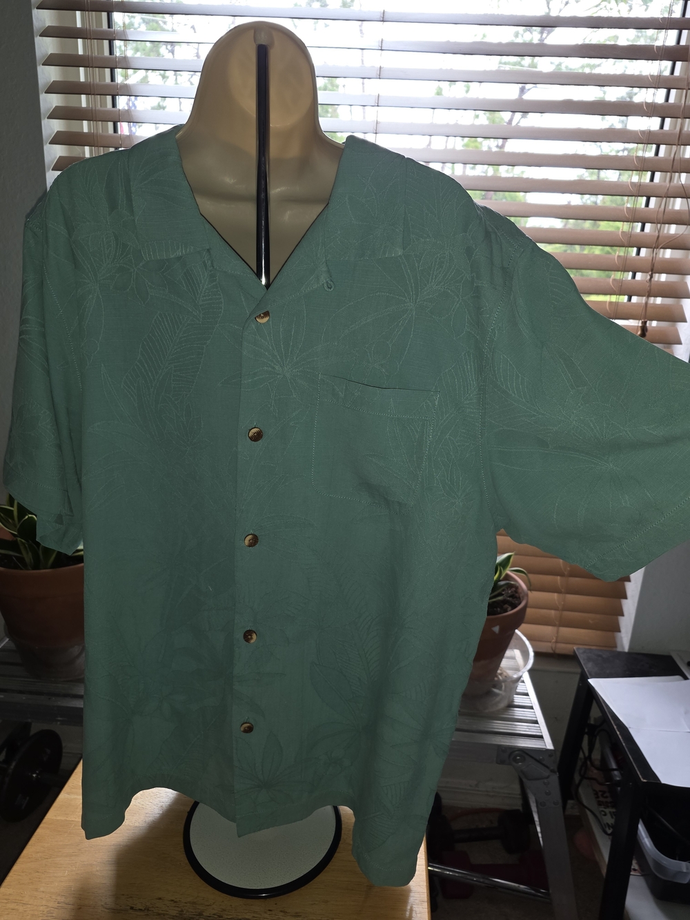 Tommy Bahama Silk Tropical Print Button-Up Shirt